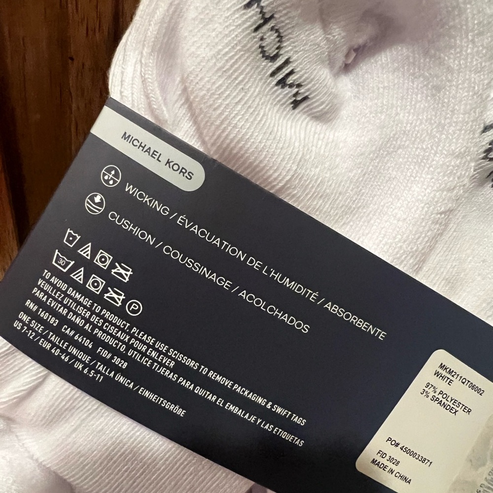 Michael Kors White Athletic Socks for Men - Picture 4 of 4